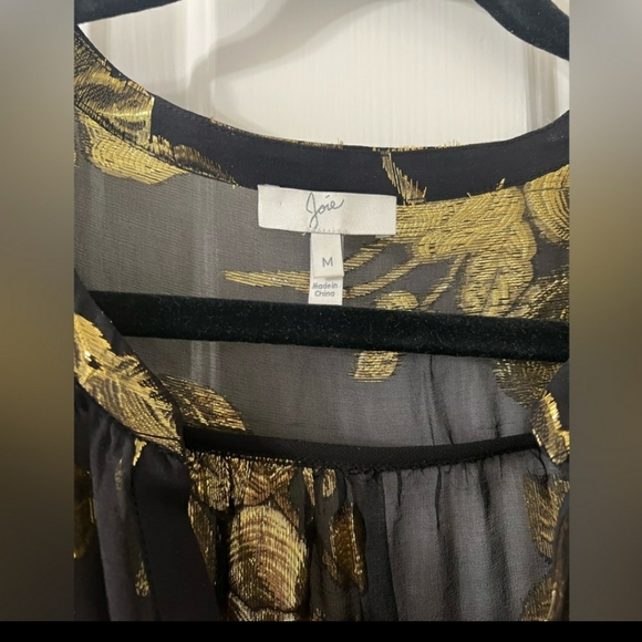 ****SOLD****Joie Metallic Split Neck Blouse - Perfect for holidays!!! - Picture 3 of 7